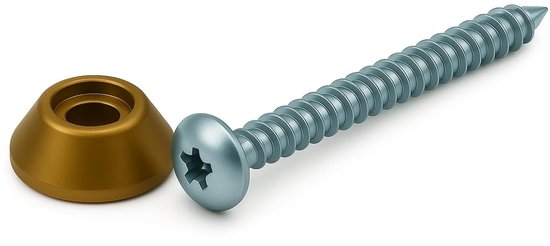 Bronzen Ringset met Houtschroeven 10 stuks – Nylon Ringen + Torx 5.0×50mm Schroeven