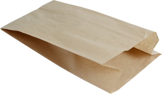 Broodzak - Groot Kraft - 20x8x40cm - 1.000 st/ds. van Merkloos
