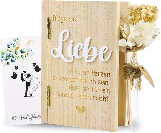 Bruiloft hout huwelijksgeschenken voor bruidspaar