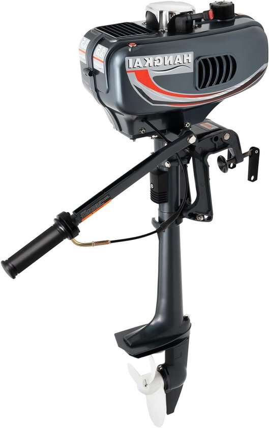 Buitenboordmotor 35 pk - 2-takt motor - Varen op water - Watergekoeld systeem - 40 cm schacht - Zwart