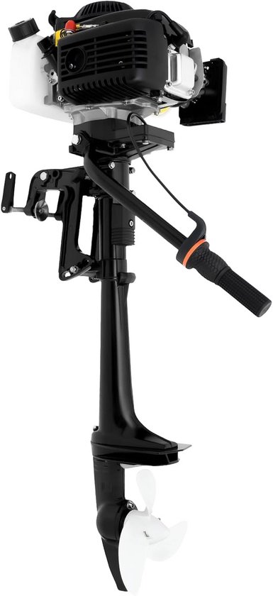 Buitenboordmotor - Benzinemotor Visserboot - Varen Op Water - 4-Takt Luchtgekoeld - 55CC 4PK - Zwart