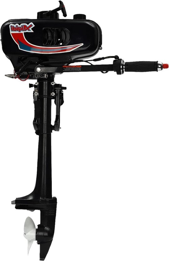 Buitenboordmotor - Bootmotor - Varen en vissen - Krachtige 2-takt motor - 52 cc - Zwart