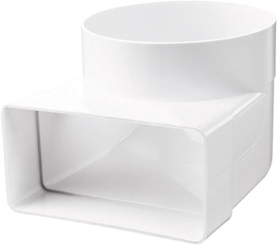 Buizen, ventilatiesysteem, verwarming, koeling, pvc, ventilatieelement, rond, rechthoekig, kanaalboog, verticaal, horizontaal, plat, rond, T-stuk, wandplaat, wit (omkeerstuk 90