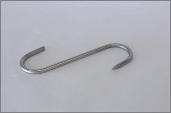 Butcher Hooks 10pcs - RVS S-haken 6mm x 14cm - Stevige rookhaken - Geschikt voor vlees tot 50 kg - ShopVlot