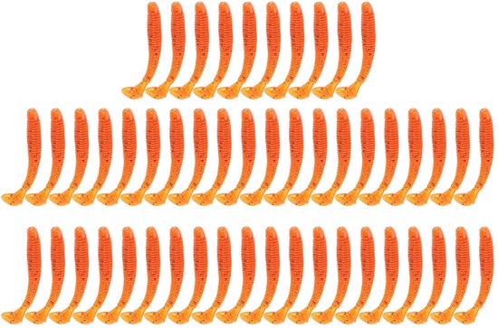 Byshayne - Vissersbuit - 50pcs 5cm Soft Silicone Bait - Duurzaam en flexibel - Fishing Lures - Perfect voor buitenvisserij - 5cm lang