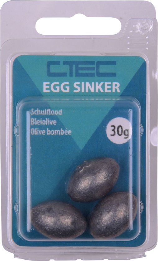 C-Tec Schuiflood Egg Sinker - Maat : 7gr van C-Tec