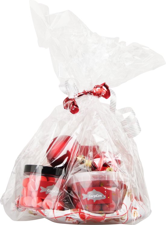 Cadeau Voerpakket 'Strawberry Red' Klein - met Boilies, Pop-Ups, Hookbaits & Boilienaald - Karper/hengelsport cadeau - kado voor Vissers van Merkloos