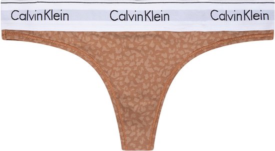 Calvin Klein CK83 - Dames Tanga - Bruin - L - Logo van Merkloos