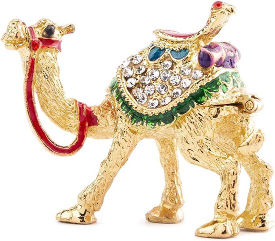 Camel beeldjes Decor Ornament,Gouden Emaille Kameel Standbeelden Dier