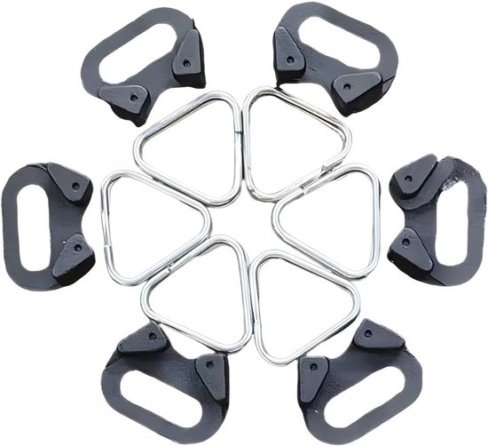Camera Strap Ringen - 6 Stuks Verstelbare Triangel Splitringen van Legering voor Fotografie Accessoires