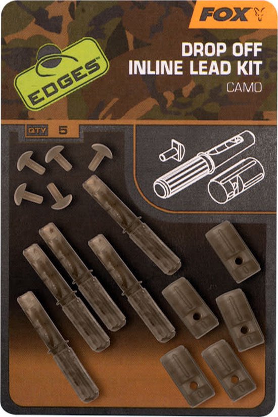 Camo Drop Off Inline Lead Kit X5 Edges Fox van CAM