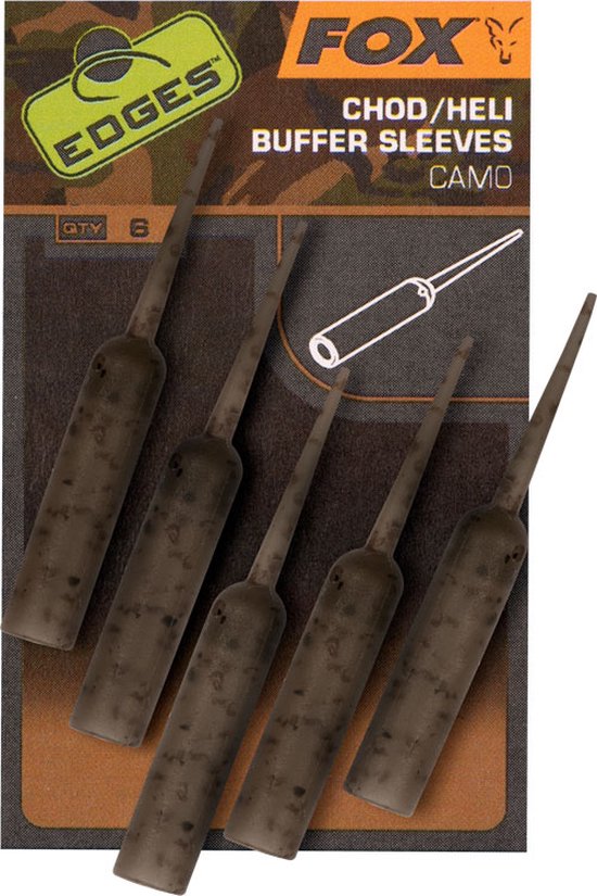 Camo Naked Chod/Heli Buffer Sleeves X6 Edges Fox van CAM