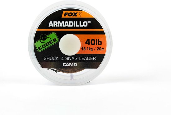 Camo Shock & Snag Leader - 20M Armadillo Edges Fox van CAM