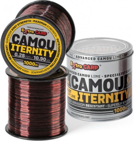 CAMOU iTERNiTY 0.28mm - 1000m - 10.9kg - Nylon Karper lijn - Vislijn Karper Vissen