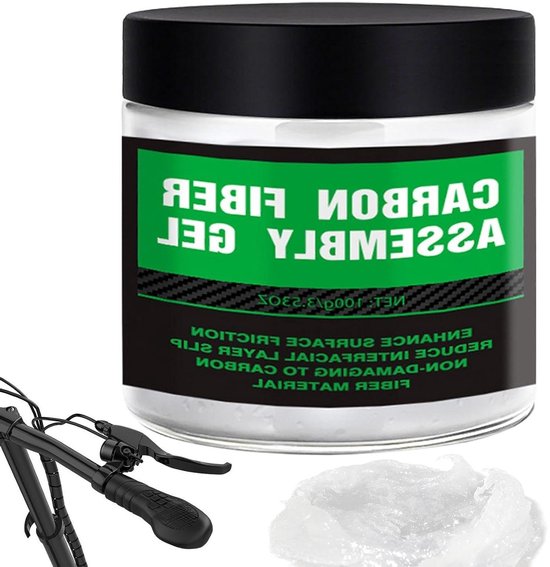 Carbon Mounting Paste, Reduces Friction Non-slip Grease For Bikes, Non-Stick Bicycle Gel, for Seat Posts and Stem for Mountain and Road Cycling