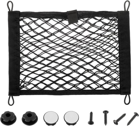 Cargo net 35x25cm - dubbele laag - elastische nylon mesh - veilig en georganiseerd reizen - ShopVlot