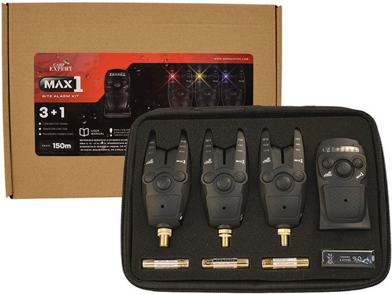 Carp Expert - MAX1 - Elektronische Beetmelder Set - inclusief batterijen - 3+1 van Merkloos