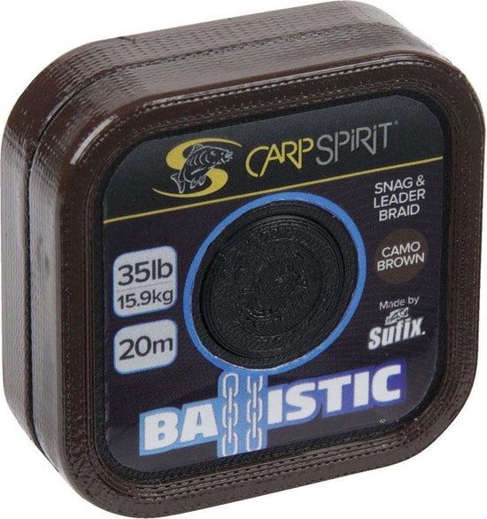 Carp Spirit Ballistic Brown | 20m 35lb Camo Brown van Merkloos