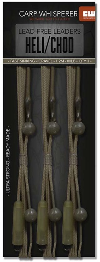Carp Whisperer - Chod rig leaders - 3 stuks - Gravel van Merkloos