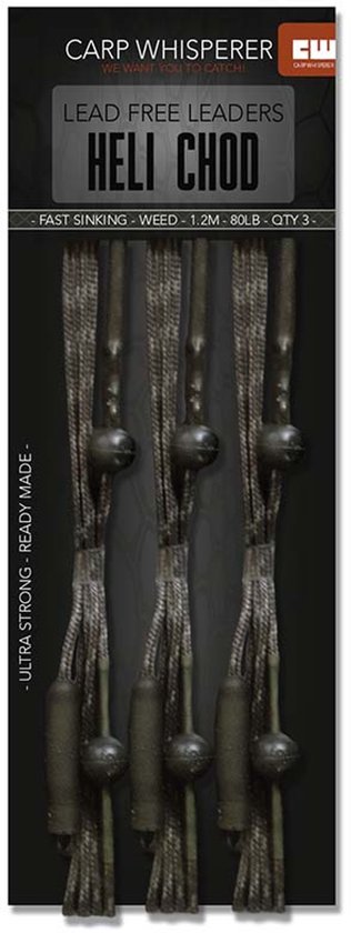 Carp Whisperer - Chod rig leaders - 3 stuks - Weed van Merkloos