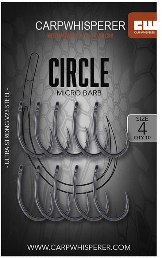 Carp Whisperer - Circle Haak - 10 stuks - Haak Maat: 6 - Barbless van Merkloos