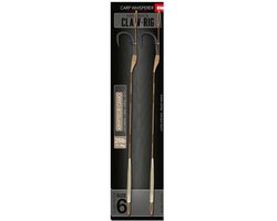 Carp Whisperer - Claw Rig - Haak maat: 6 barbless - zonder weerhaak - 2 stuks - Gravel