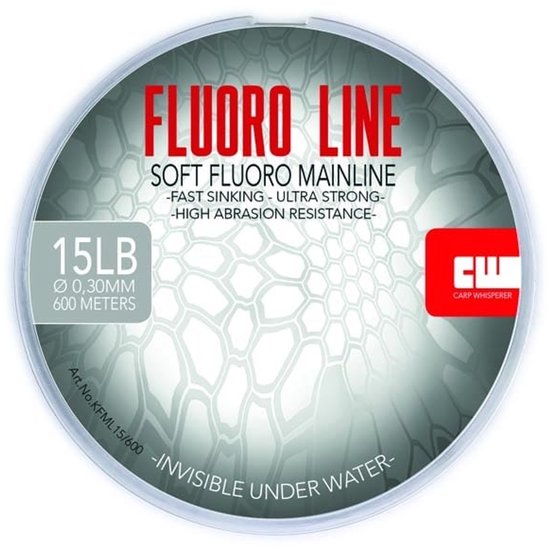 Carp Whisperer - Fluorocarbon karperlijn - Diameter: 0,35mm - 600m lijn van Merkloos