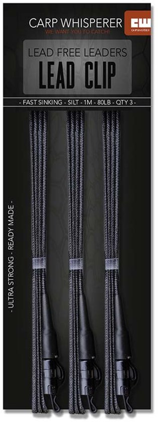 Carp Whisperer - Lead Clip leaders - 3 stuks - Silt van Merkloos