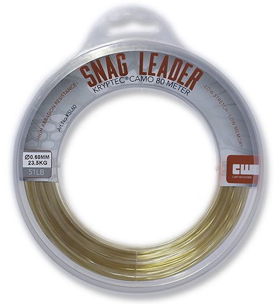 Carp Whisperer - Nylon snag leader - 0.5 MM van Merkloos