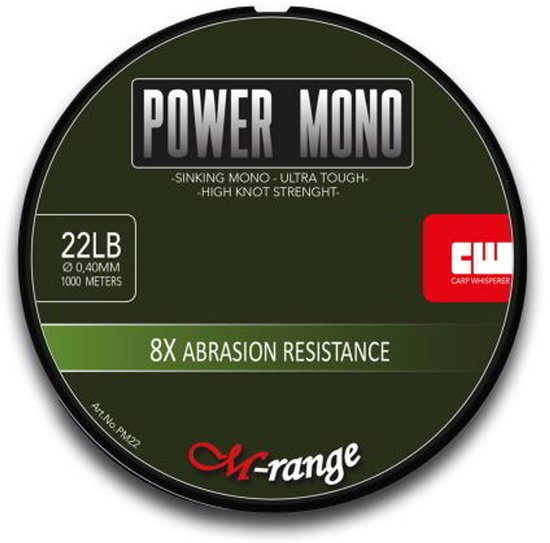 Carp Whisperer - Power Mono karperlijn - Diameter: 0,40mm - 1000m lijn