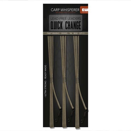 Carp Whisperer - Quick Change Leaders - 3 stuks - Gravel van Carp Whisperer