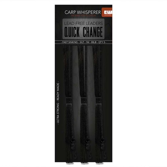 Carp Whisperer - Quick Change Leaders - 3 stuks - Silt van Merkloos