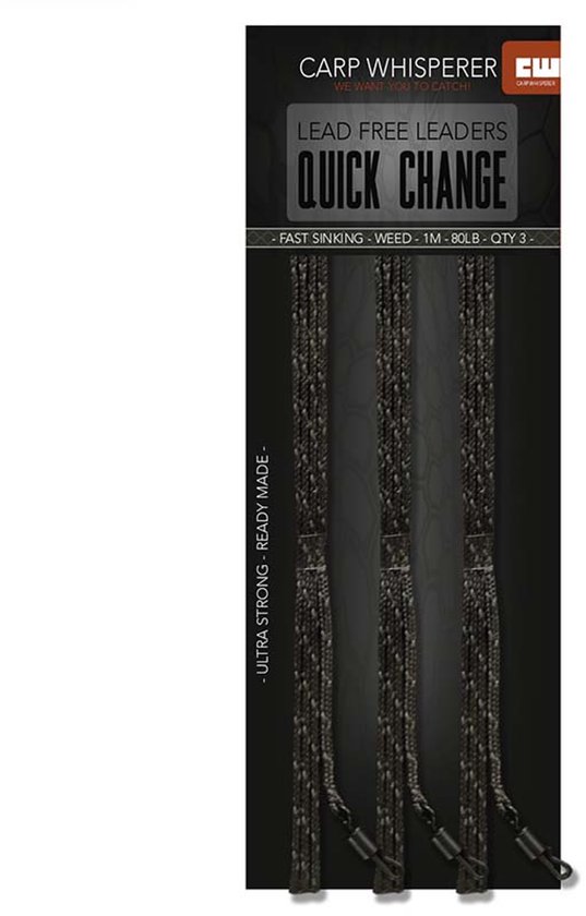 Carp Whisperer - Quick Change Leaders - 3 stuks - Weed van Carp Whisperer