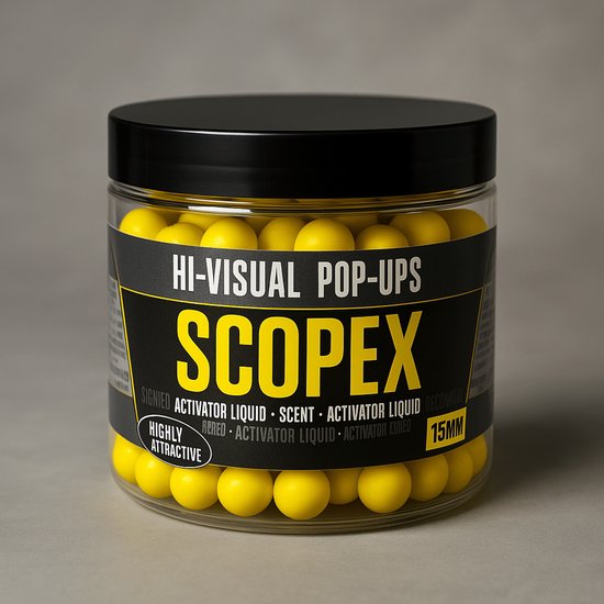 Carp Whisperer - Scopex Hi-visual Pop-Ups - Drijvende boilies van Merkloos