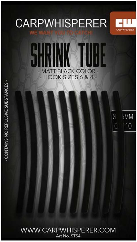 Carp Whisperer - Shrink Tube - Haak maat: 4 - 10 stuks - Weed van Carp Whisperer
