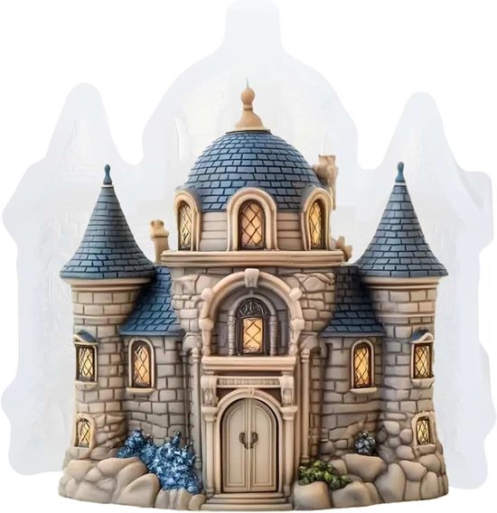 Castle Kaarsvorm, giethars, gietvorm, siliconen vormen voor het maken van aromatherapie, kaarsen, gips, klei, handwerk, kaars, huisdecoratie