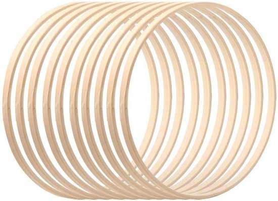 Catcher Crafts 10 stuks Dream Catcher Dreamcatcher Ring Macrame Craft Hoop Hof Fan Embroidery Stretch DIY accessoire 8-40cm bruiloft decoratie (Color : 5cm 10pcs)