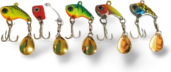 CatchKing - Jig Spinner Box (5 stuks) (7g) - Loodkopspinner, Spinnerbait, Rotation Jig Spinner, Kunstaas Roofvis - Catch: Baars, Roofblei, Snoekbaars, Snoek, Winde, Forel van Cat