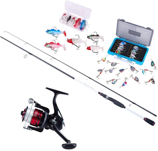 Catchmax Spintec Lure Combo Hengelset 1.85m (3-15g) - Roofvis set van Merkloos