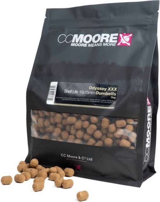CC Moore Odyssey XXX Shelf Life Dumbells (1 kilo) - Maat : 10x15mm
