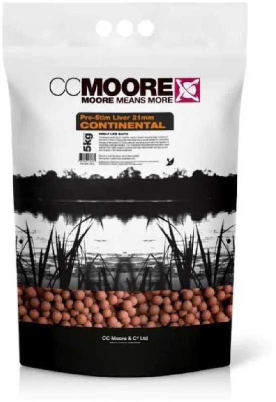 CC Moore Pro-Stim Liver Continental Boilies 21mm 5kg van Merkloos