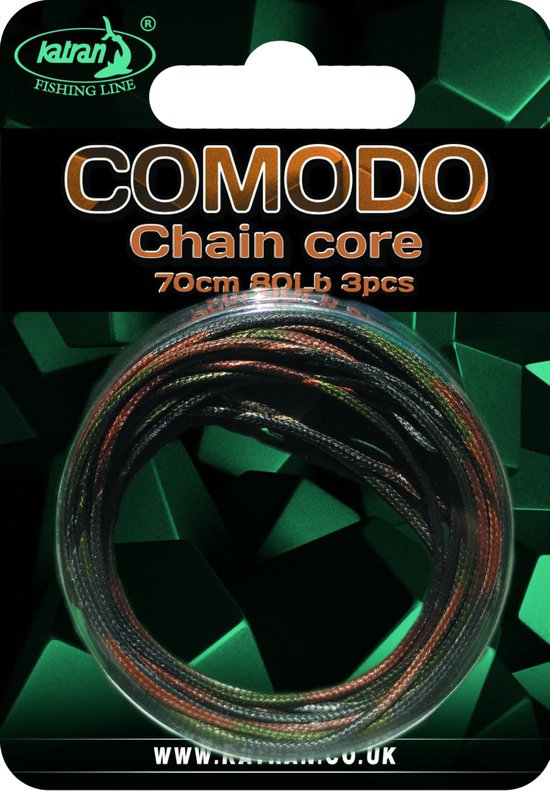 Chain core COMODO camo green black 80 lb 5 m van Sufix