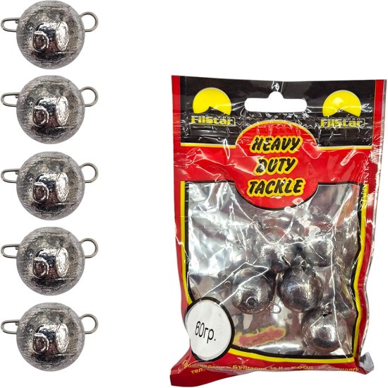 Cheburashka Lood Set 5 x 60g - Hengel Loodjes voor Offset Haken