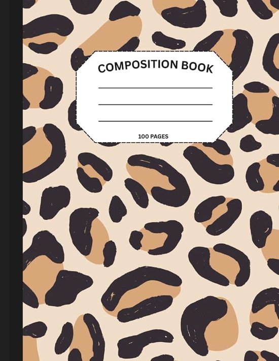 Cheetah Print Composition Notebook for Adults, Kids, & Students