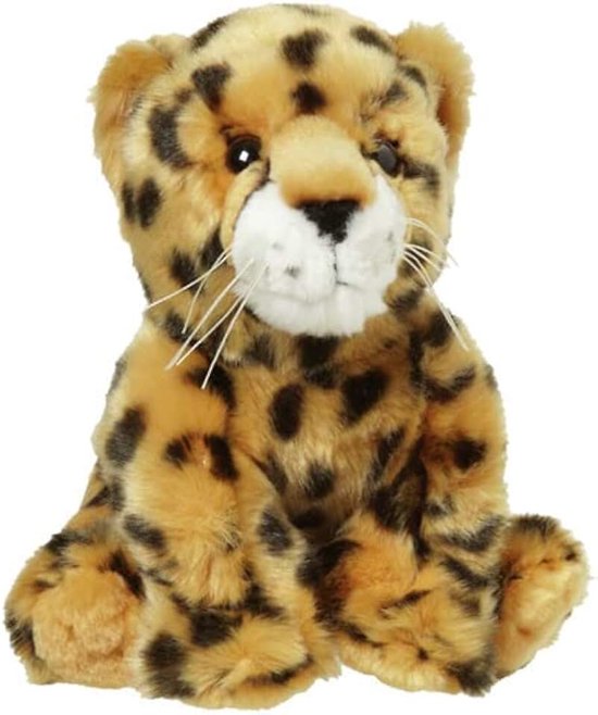 Cheetah/jachtluipaard knuffel van 18 cm - Dieren speelgoed knuffels cadeau - Luipaard Knuffeldieren