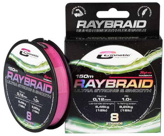 Cinnetic Raybraid Hi Vis Magnet Gevlochten Vislijn 150 M Blauw 0.140 mm