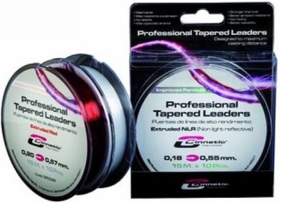 Cinnetic Tapered Leaders Clear 0.23 -> 0.57mm van Merkloos