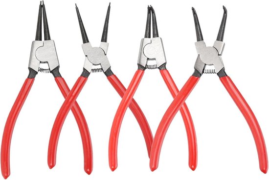 Circlip Pliers - Internal External Pliers - Ergonomic Handle - 1 Stuks - Zwarte Kleur van Merkloos