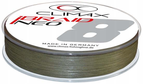 Climax iBraid Neo 0.16mm 135m Olijfgroene 8-strengs Vislijn