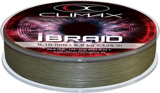 Climax IBraid Olive 135 m 6,8 kg 0,10 mm van Climax